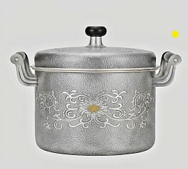 Fine pure silver ornate pot,£15000 Order number 5588