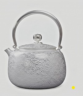 Pure fine silver teapot with elegant arched handle £4800 order number 854