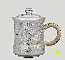 Handcrafted silver mug with woven handle £1880 order number 588