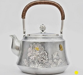 Sterling silver teapot with butterfly accents £5500 order number 888