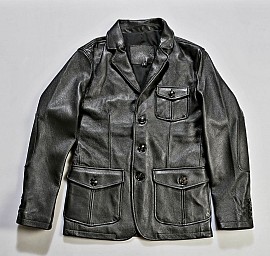 Top quality single-breasted leather jacket £408 order number 588