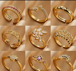 Luxury gold coloured zircon rings £50 order number 555