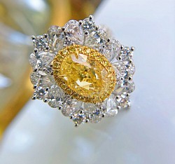 Yellow diamond gemstone ring £50 order number 558